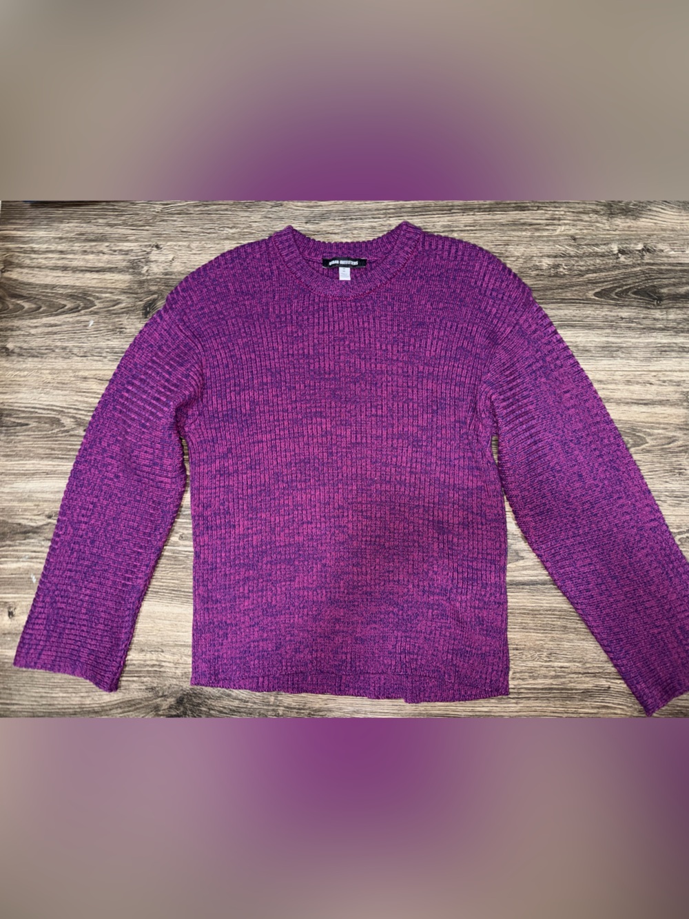 Urban Outfitters Purple Marled Rib Knit Crewneck Sweater - Size Medium